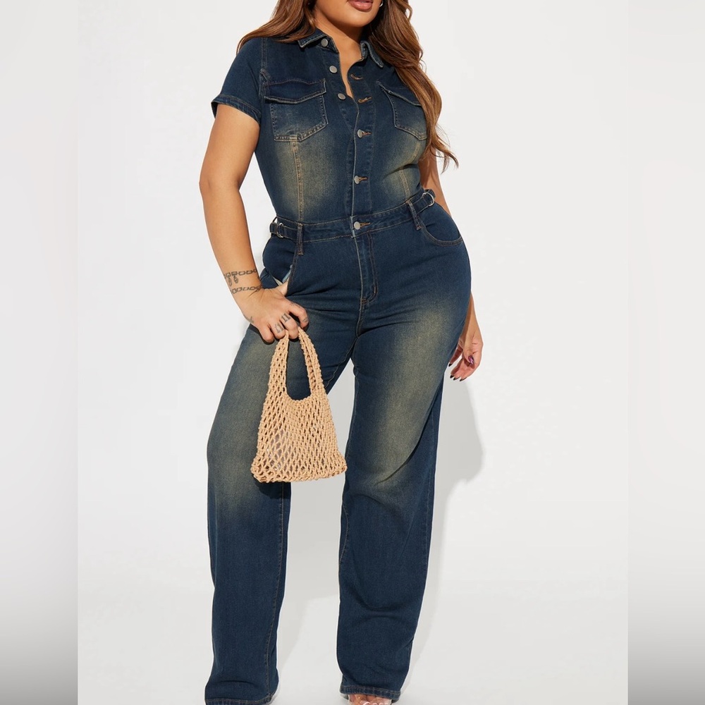 👖 FN “Elianne” Denim Jumpsuit